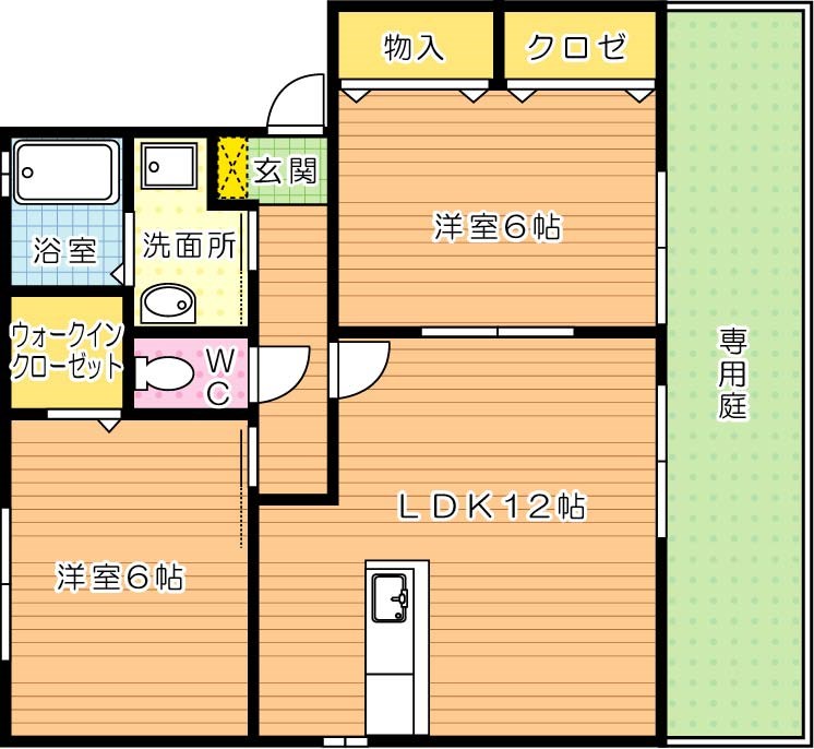 グリーンコート楽　Ａ棟 間取り