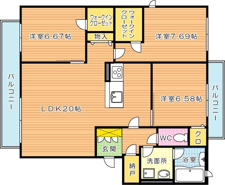 リバプール楠木 間取り図