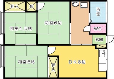 ラビータ徳力新町  102号室 間取り