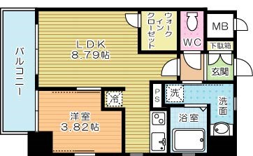 GALA PLATINUM COURT（ガーラプラチナコート） 608号室 間取り