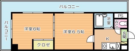 ロイヤルグランデ 1401号室 間取り