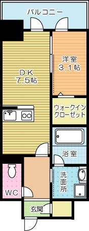 プレジデンス　ざ旦過 903号室 間取り