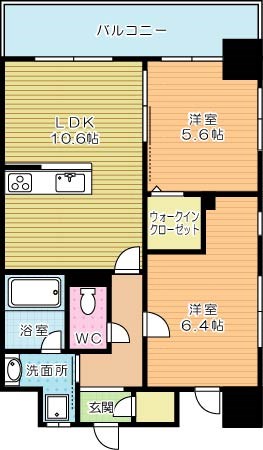プレジデンス　ざ旦過  1301号室 間取り