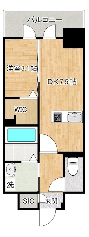プレジデンス　ざ旦過 1302号室 間取り