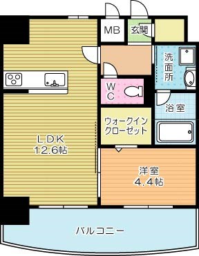 プレジデンス　ざ旦過 1507号室 間取り