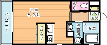 EL CEREZO（エルセレッソ）  402号室 間取り