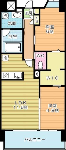ヴェールヴァン西小倉  202号室 間取り