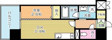 デザイナーズ　ザ・レトロ 503号室 間取り