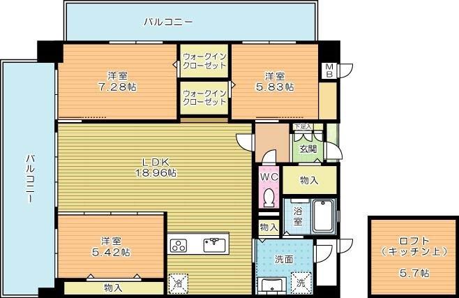 ＫＳＫ青葉コアプレイス  601号室 間取り