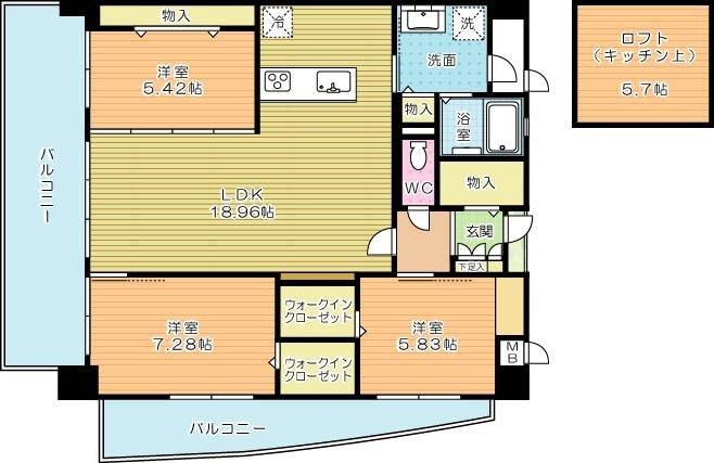 ＫＳＫ青葉コアプレイス 602号室 間取り