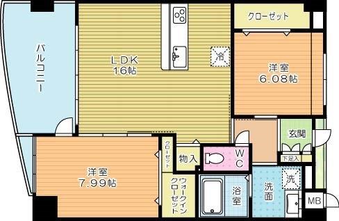 ＫＳＫ青葉コアプレイス  705号室 間取り