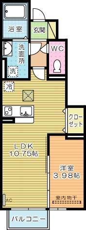 ジェントル篠崎  102号室 間取り