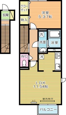 ジェントル篠崎  201号室 間取り