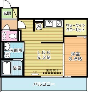 グランメゾン城野   202号室 間取り