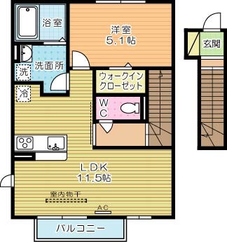 喜宝ＪＯＮＯ 206号室 間取り