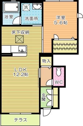赤坂ローズガーデン 103号室 間取り