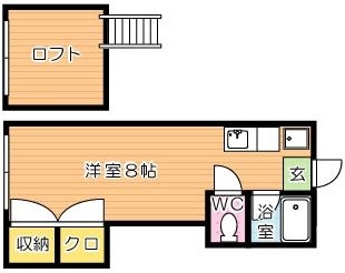 ロイヤルリッチ 1-D号室 間取り