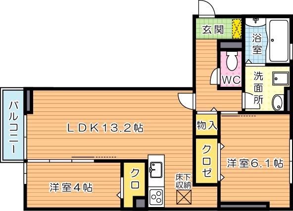 シェルフ宮丸　A棟 間取り図