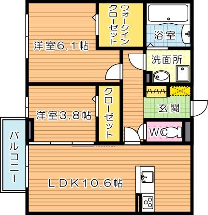 シェルフ宮丸　A棟 間取り図