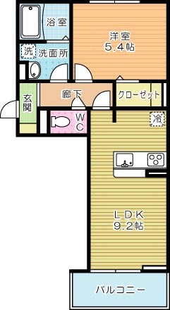 メゾンラフィーネ守恒 205号室 間取り