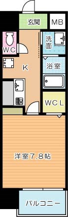 Ｓｕｎｆｌｏｗｅｒ(サンフラワー) 206号室 間取り