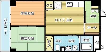 グローリー足立 303号室 間取り