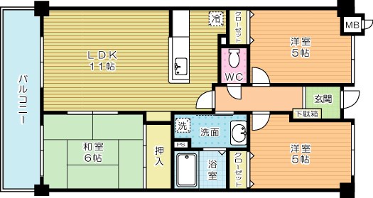 サンシティアヴァンテ  603号室 間取り