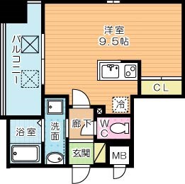 コンダクトレジデンス戸畑 504号室 間取り