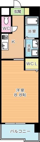 salice柳町Ⅱ(サリチェ柳町Ⅱ) 802号室 間取り