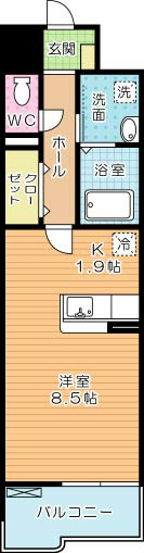 ベーシックグローブ 302号室 間取り