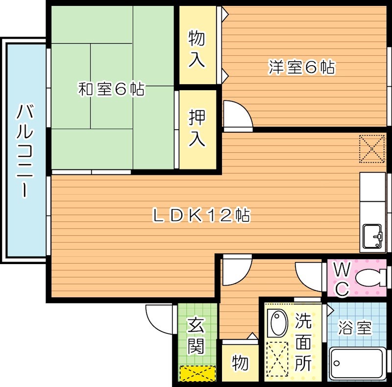 セジュールやつえ　B棟 間取り図