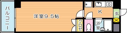 【学生★必見】ＫＭマンション八幡駅前Ⅲ college号室 間取り