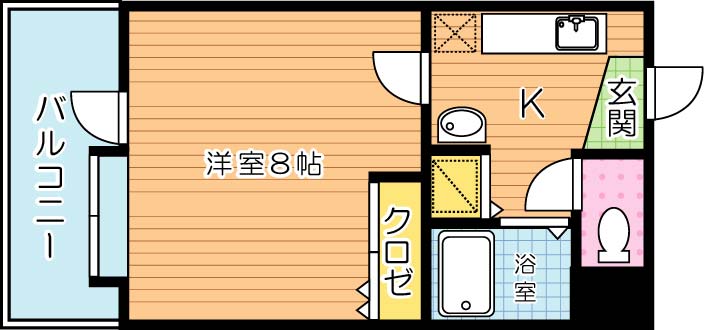 【学生★必見】ニューサンリバー８番館  間取り