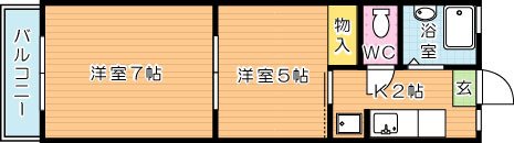 【学生★必見】平丘台マンション college号室 間取り