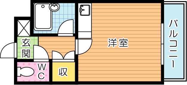 【学生★必見】PLEAST西川頭（プレスト西川頭）A棟・B棟 college号室 間取り