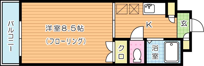 【学生★必見】カレッジ花尾 college号室 間取り