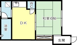 コーポあざみ 11号室 間取り
