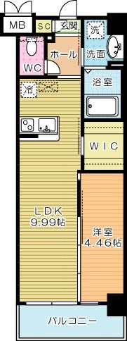 ウイングス三郎丸 305号室 間取り