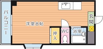 【学生★必見】グリーンハイツ大浦 college号室 間取り