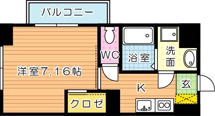 【学生★必見】Prosperer折尾（プロスペレ折尾） college号室 間取り