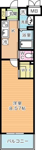 ウイングス三郎丸 706号室 間取り