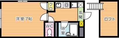 【学生★必見】コンドミニアム折尾駅前 college号室 間取り