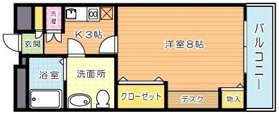 【学生★必見】シャルマンステューディオⅤ college号室 間取り