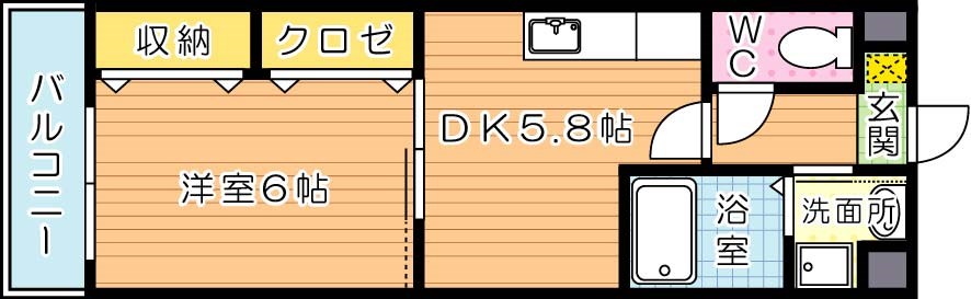 【学生★必見】フォレストビュー college号室 間取り