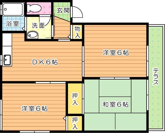 エクレール八枝　A棟 間取り図