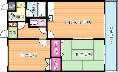 サンローゼ楠橋南 間取り図