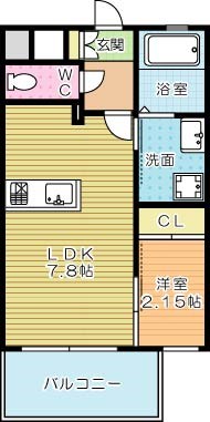 Studie 小倉離宮（スタディ小倉離宮） 208号室 間取り