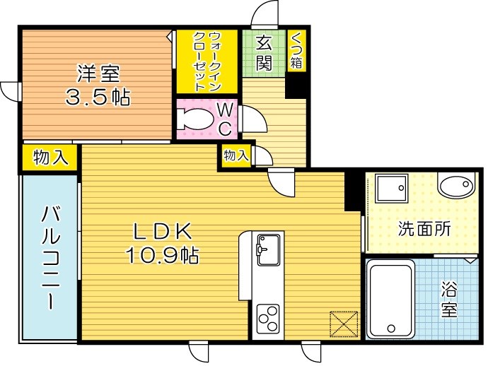 コンコード柳町 201号室 間取り