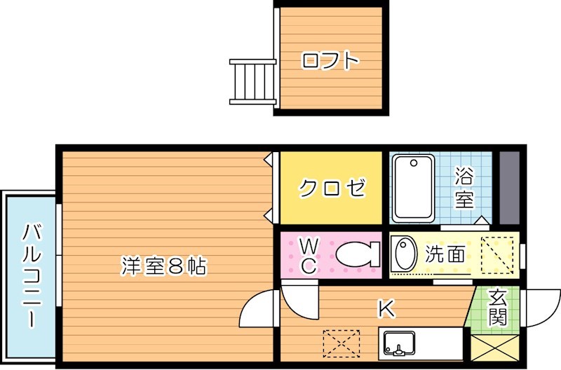 メゾン上の原 206号室 間取り