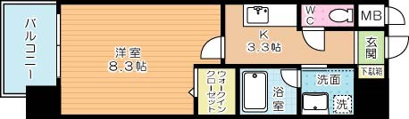 ラ・フェリス城野 603号室 間取り